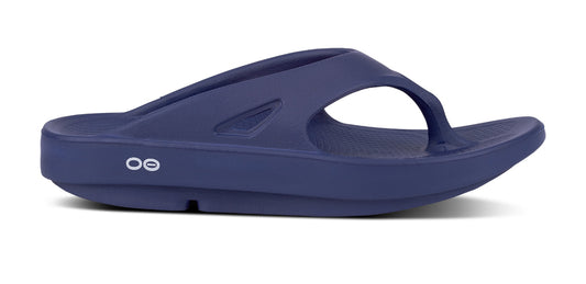 Women's OOriginal Sandal - Navy - OOFOS lateral view
