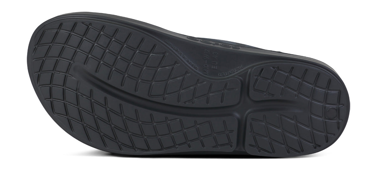 BAUER/OOFOS Women's OOriginal Sport Sandal – Black Asphalt bottom view 