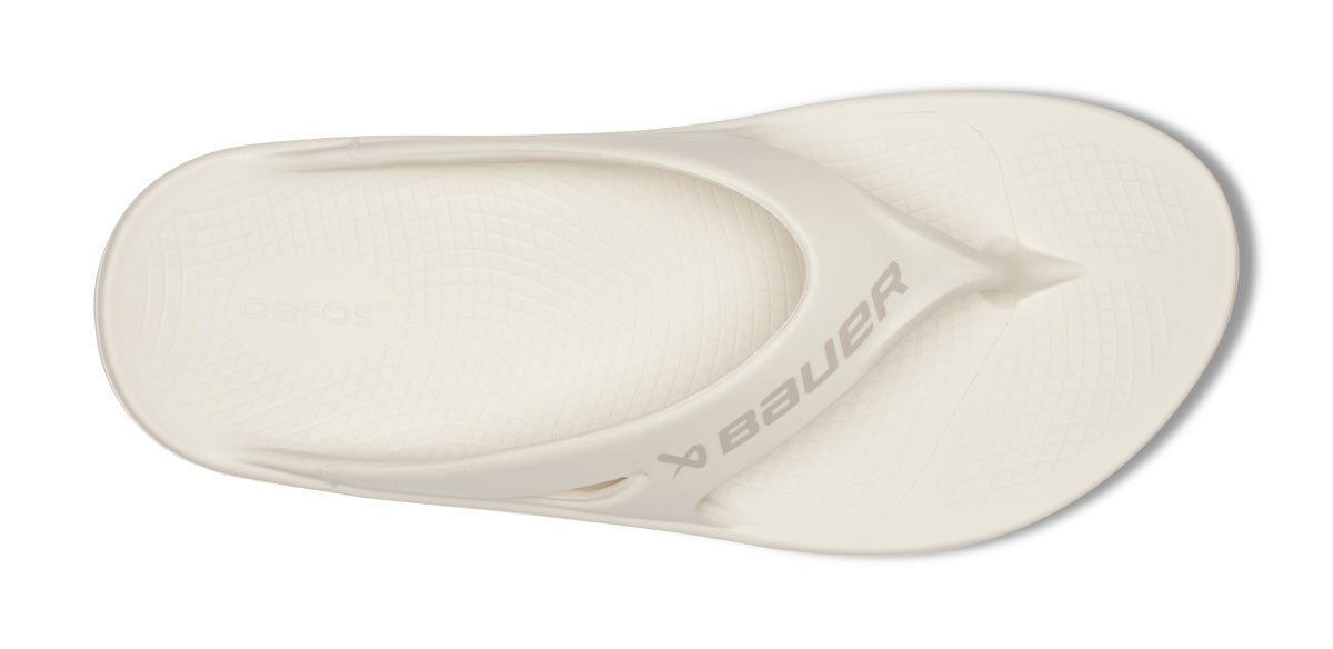 BAUER/OOFOS OOriginal Sport Sandal – Chalk top view