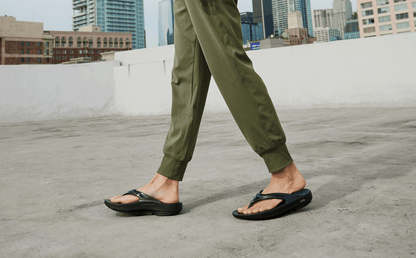 Women's OOlala Sandal - Black model walking outside | lifestyle