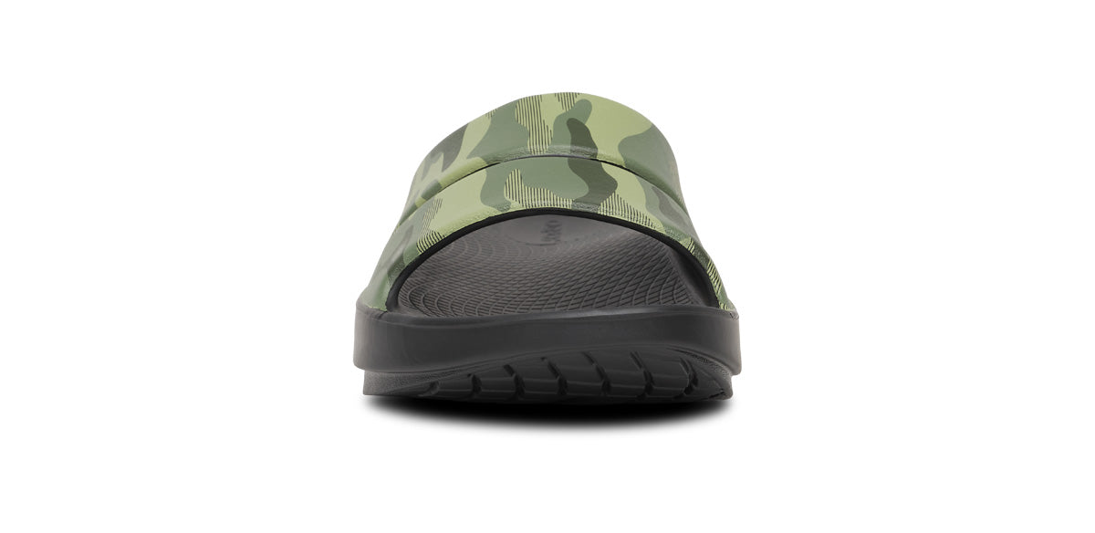 OOahh Sport Slide Sandal - Green Camo front view