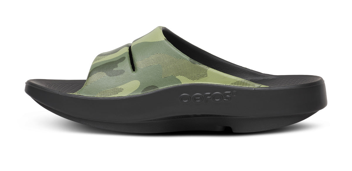 OOahh Sport Slide Sandal - Green Camo medial view