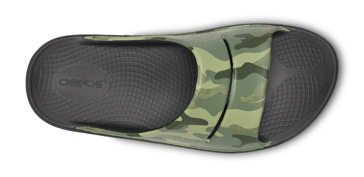 OOahh Sport Slide Sandal - Green Camo top view