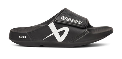 BAUER/OOFOS OOahh Sport Flex Sandal – Black lateral view