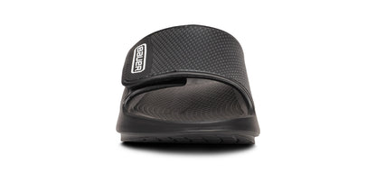 BAUER/OOFOS OOahh Sport Flex Sandal – Black front view
