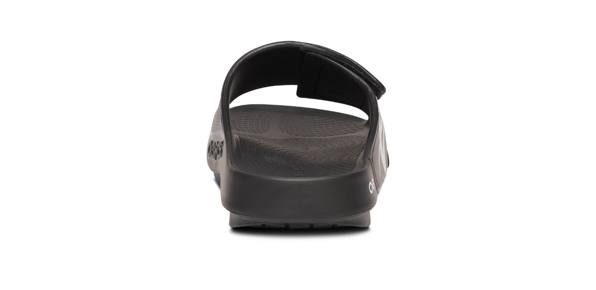 BAUER/OOFOS OOahh Sport Flex Sandal – Black back view