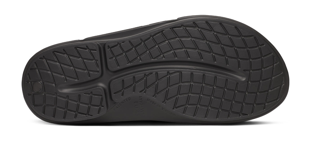 BAUER/OOFOS OOahh Sport Flex Sandal – Black bottom view