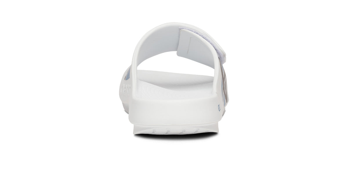 BAUER/OOFOS OOahh Sport Flex Sandal – White back view