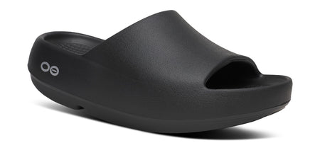 OOFOS OOahh Recovery Slides Black Double Strap Sandals - Mens 9 Womens‎ 11 OOFOS - Unisex OOahh Sport - Post Run Recovery Slide Sandal  main image 2