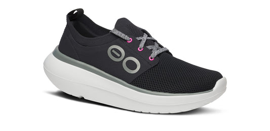 Women's OOmy Stride Low Shoe - White Black main view