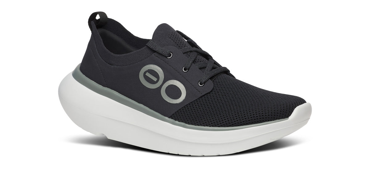 Men's OOmy Stride - White Black – OOFOS