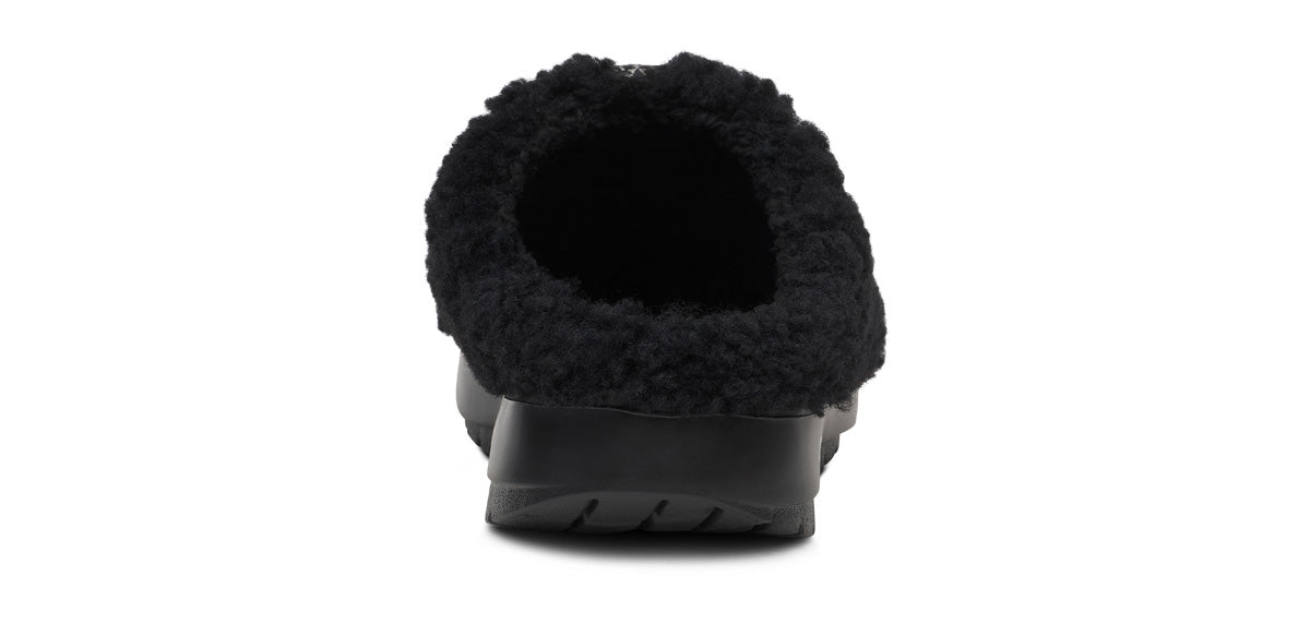 Women's OOcoozie Sherpa Mule - Black back view