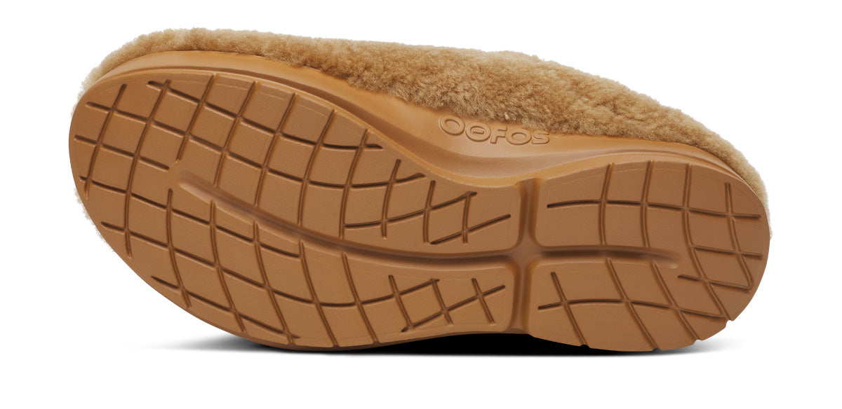 Women's OOcoozie Sherpa Mule - Cafe Spice bottom view