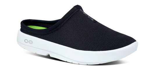 Men's OOcoozie Sport Mule - White Black main view
