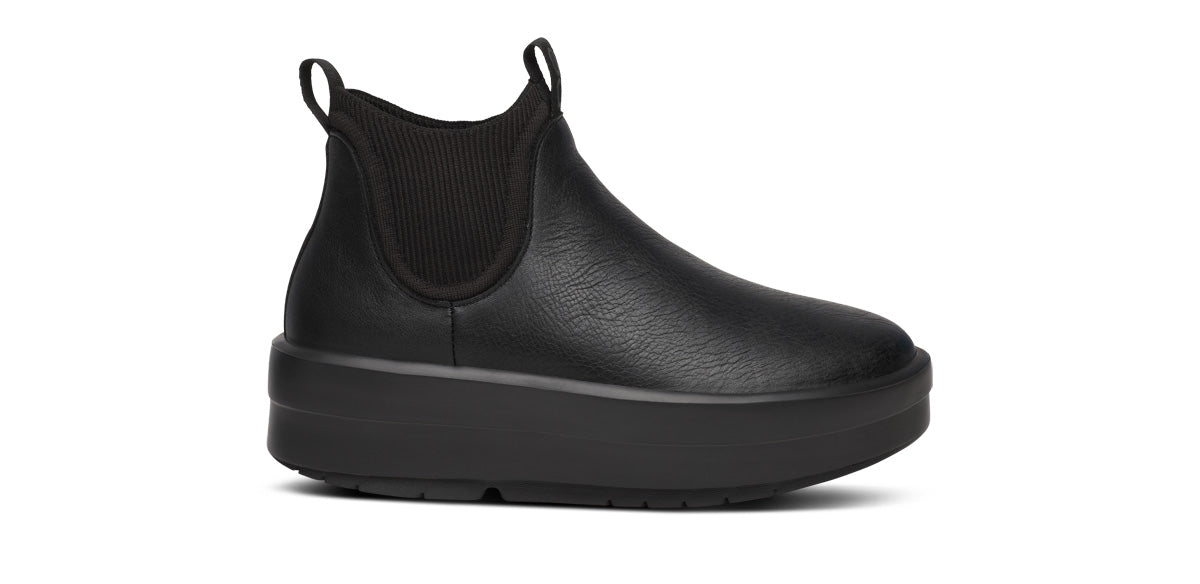 Women's OOmega Leather Londoner - Black – OOFOS