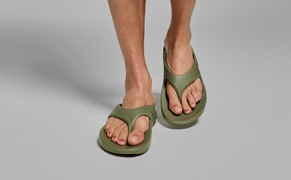 Men's OOriginal Sandal - Foliage front view of model walking in studio | lifestyle