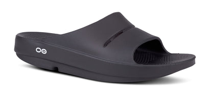 Women's OOahh Slide Sandal - Black - OOFOS main view