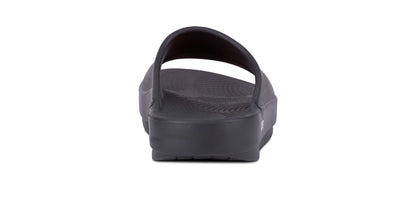 Women's OOahh Slide Sandal - Black - OOFOS back view