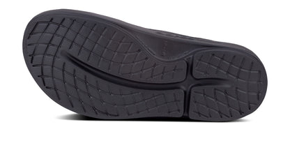 Women's OOahh Slide Sandal - Black - OOFOS bottom view