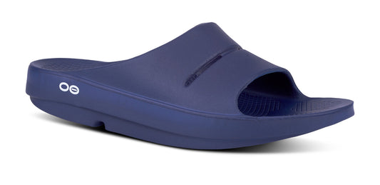 Women's OOahh Slide Sandal - Navy - OOFOS main view