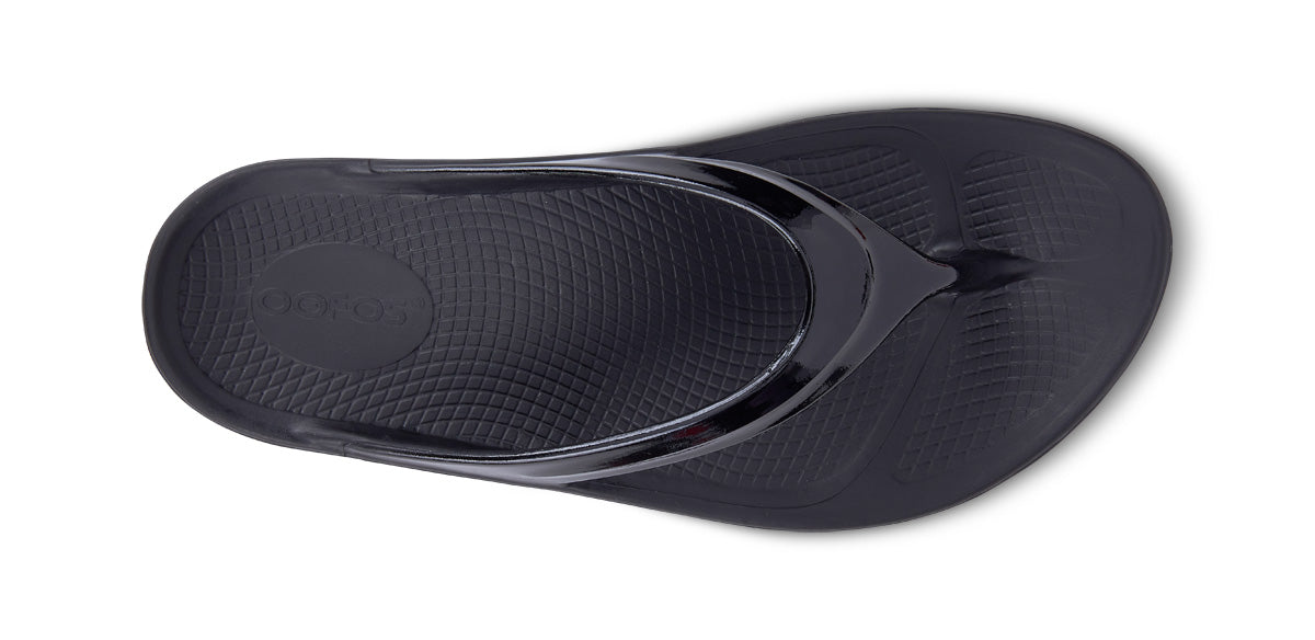 靴 WOMEN'S OOLALA - BLACK Women's OOmega OOlala Black Sandal – OOFOS