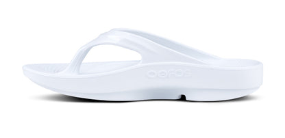 Women's OOlala Sandal - White - OOFOS medial view