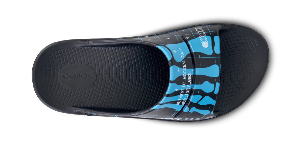 BAUER/OOFOS Men's OOahh Limited Slide Sandal Bauer Skeleton top view