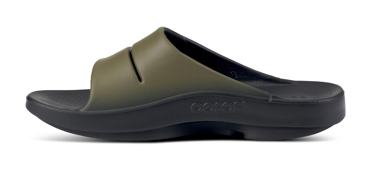 Women's OOahh Sport Slide Sandal - Tactical Green medial view