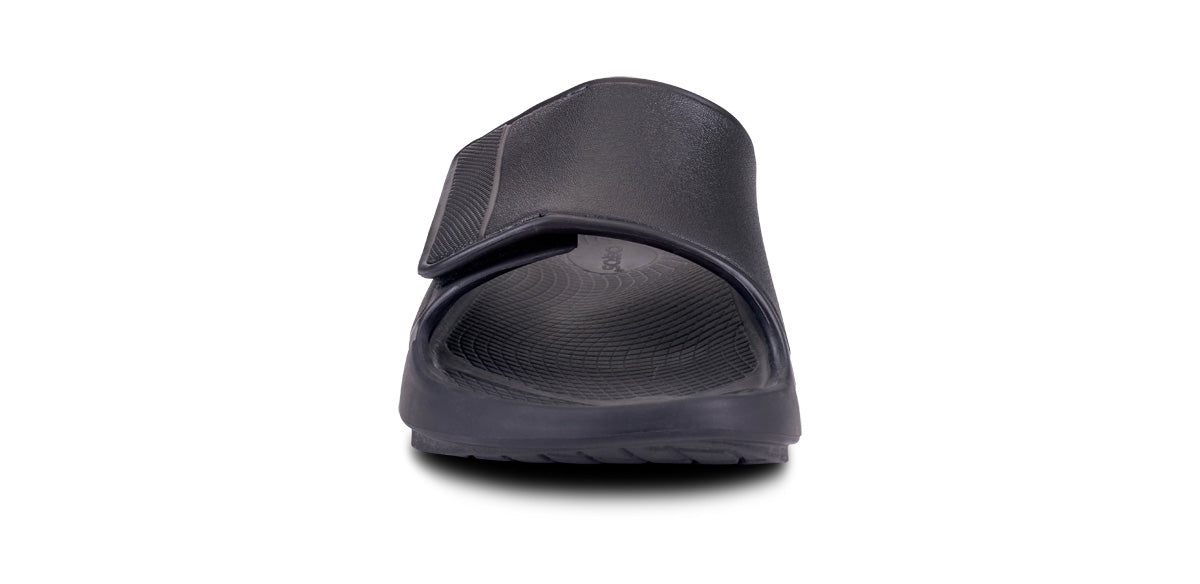 Women's OOahh Sport Flex Matte Black Sandal – OOFOS