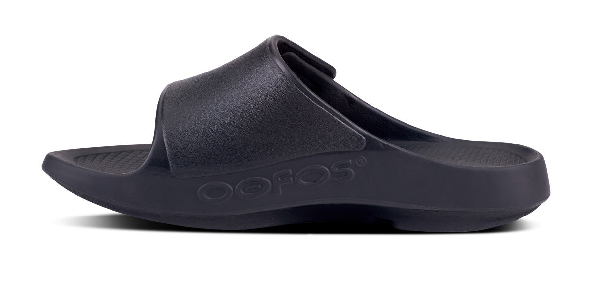 Women's OOahh Sport Flex Sandal- Matte Black medial view