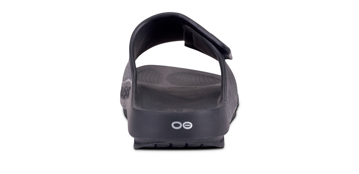 Women's OOahh Sport Flex Sandal- Matte Black back view