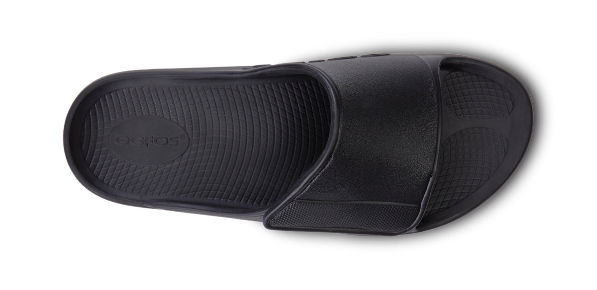Women's OOahh Sport Flex Matte Black Sandal – OOFOS