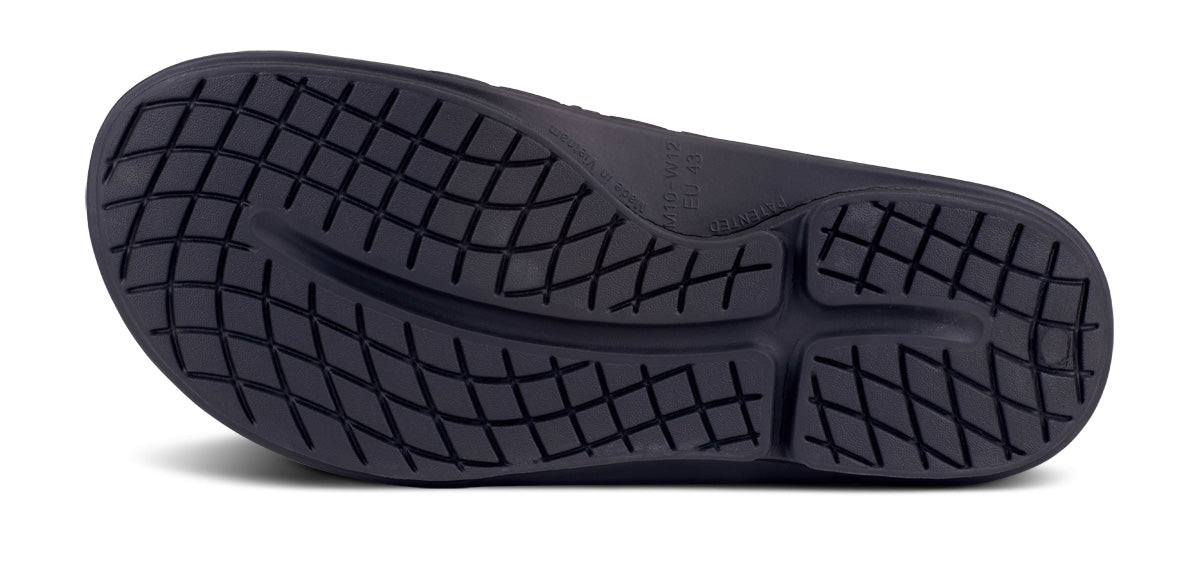 Women's OOahh Sport Flex Sandal- Matte Black bottom view