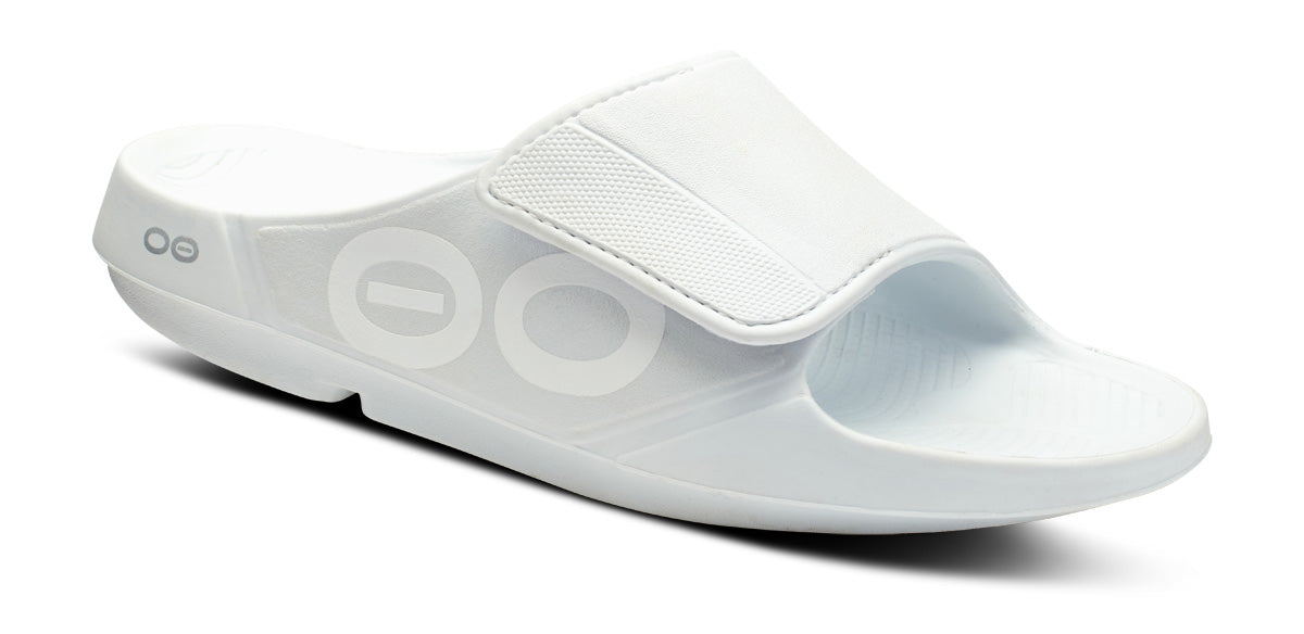 Men's OOahh Sport Flex Sandal - White – OOFOS