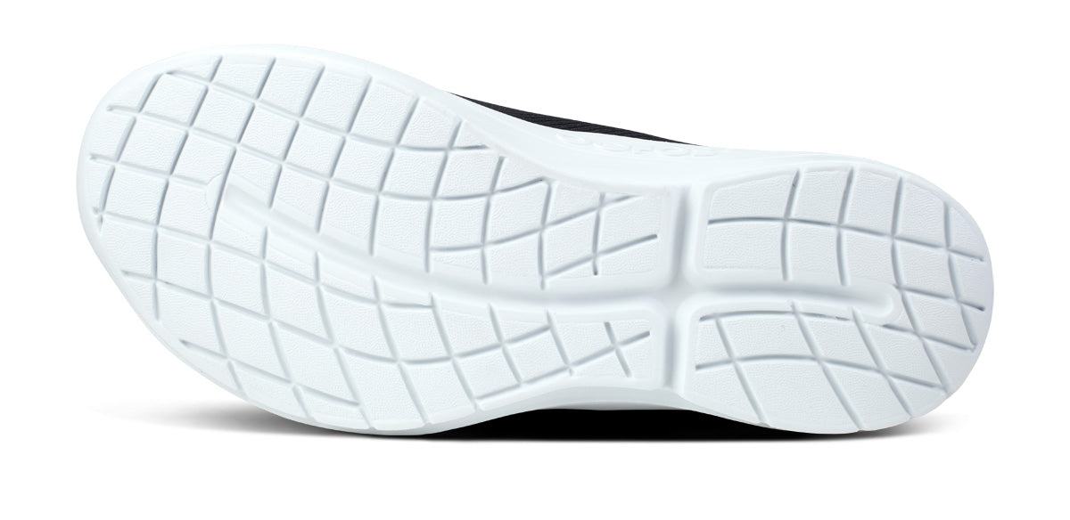 Women's OOmg Sport Low Shoe - White Black (FINAL SALE) – OOFOS